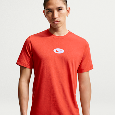Mens Sportswear Orange Graphic T-Shirts. Nike JP